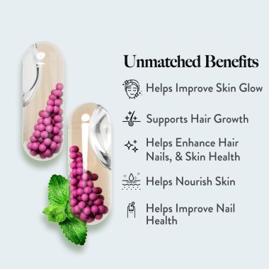Wellbeing Nutrition: Slow Hair Skin & Nails | Collagen Glutathione - 60 Capsules