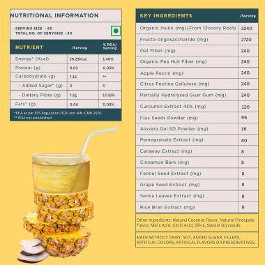 Wellbeing Nutrition: Daily Fiber - Pina Colada Flavor - 30 Servings