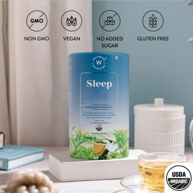 Wellbeing Nutrition: Sleep Tea with 5mg Melatonin, Chamomile, Valerian Root - 40gm