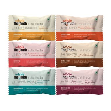 The Whole Truth: Protein Bars_All-in-One Protein Bars Peanut - Protein Bar - All-in-One - Pack of 6 (6 x 52g) 312