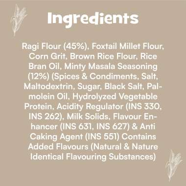 Nourish You: Organic Millet Snack - Ragi Sticks( Chips ) - Tangy Mint Flavour - Healthy Snacks ,  Gluten free -60gm