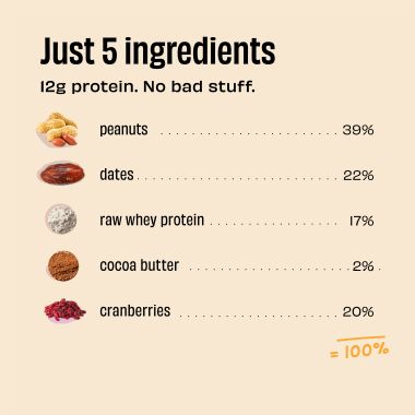 The Whole Truth: Protein Bars - Peanut Butter - Pack of 6 (6 x 52g) - No Added Sugar - All Natural