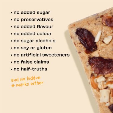 The Whole Truth: Protein Bars - Peanut Butter - Pack of 6 (6 x 52g) - No Added Sugar - All Natural