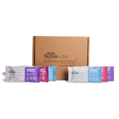 The Whole Truth: Energy Bars - Fudge All!  Pack of 6 x 40g  2 Almond Choco Fudge, 2 Peanut Choco Fudge, 2 Cocoa Cranberry Fudge  Dairy Free  No Added Sugar  All Natural