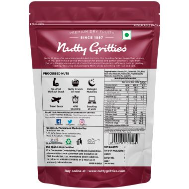 Nutty Gritties: Women's Health Trail Mix, Roasted Almonds, Cashews, Walnuts, Pista and Mixed Seeds - 200g