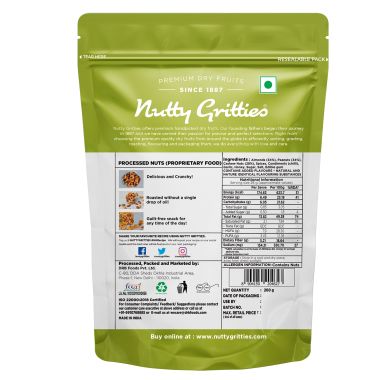 Nutty Gritties: Thai Chilli Blend Trail Mix - Almonds, Cashews and Peanuts, Dry Roasted, Non Fried, Zero Oil - 200g