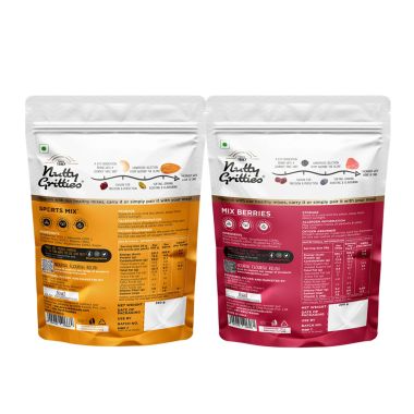 Nutty Gritties: Sports Mix (350g) & Mix Berries Combo (200g) - 550g