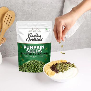 Nutty Gritties: Roasted Pumpkin Seeds, Unsalted - 200g