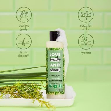 Love Beauty And Planet: Tea Tree, Peppermint & Vetiver Sulfate Free Purifying Shampoo, 200ml