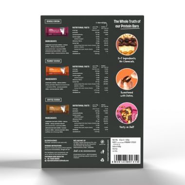 The Whole Truth: High Protein All in One 20g Protein Bar - Pack of 5 x 67g each - No Added Sugar - No Preservatives - No Artificial Flavours - All Natural