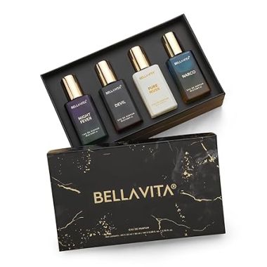BELLAVITA: Unisex Scents Gift Sets 4x20ml Long Lasting Perfume|Woody & Musk Fragrance