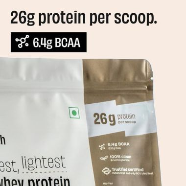 The Whole Truth: Whey Protein Concentrate Unflavoured 1 kg (2.2 lbs)  26g Protein per scoop  6.4g BCAA  100% Authentic Whey & No Adulteration  Clean and Light  Muscle Building  Vegetarian