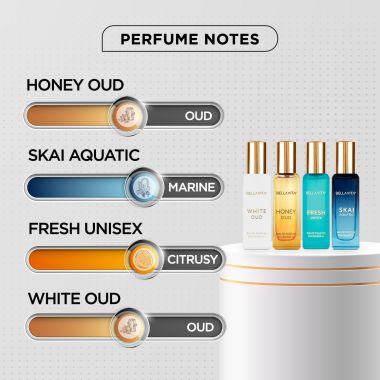 BELLAVITA: Unisex Perfume Gift Set 4x20ml Eau de Parfum - 80 ml