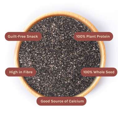 Nourish You: Organic Roasted Chia Seeds - Protein Rich, Helps in weight loss, Gluten free- 100g