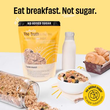 The Whole Truth: No Added Sugar Breakfast Muesli Super Saver Pack- 5 Grain Muesli - 750g