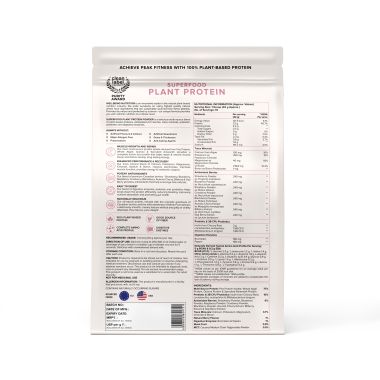 Wellbeing Nutrition: Organic Vegan Plant Protein Isolate Powder  22g Protein, 5g BCAA  No Bloating  Easy to Digest  Antioxidants & Trace Minerals  Canadian Mixed Berry - 500gm
