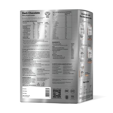 Wellbeing Nutrition: 100% Whey Protein Isolate (Dark Chocolate)  213g Pack of 6  26g Protein, 13g EAA  Clinically Proven 2x Muscle Protein Synthesis 4B CFU Probiotics  Digestive Enzymes  Easy to Digest