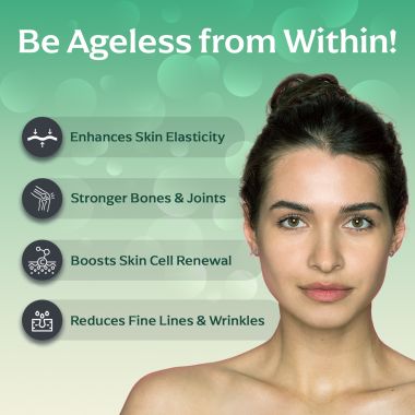 Panchamrit: Vegan Collagen Supplement 25*10g Sachet(Litchi)|Boosts Skin Elasticity, Anti Wrinkle,Strong Bones & Joints Collagen(5g),Hyaluronic Acid