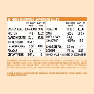 SuperYou: Cheese Protein Wafer Bars (Pack of 10)|10g Protein, 3g Fiber, No Added Sugar 400g