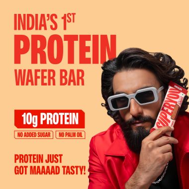 SuperYou: Choco Peanut Butter Protein Wafer Bars (Pack of 10)|10g Protein, 3g Fiber, No Added Sugar 400g