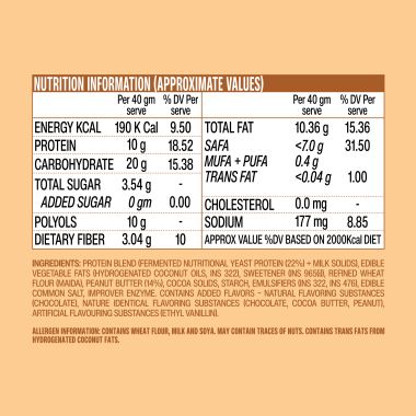 SuperYou: Choco Peanut Butter Protein Wafer Bars (Pack of 10)|10g Protein, 3g Fiber, No Added Sugar 400g