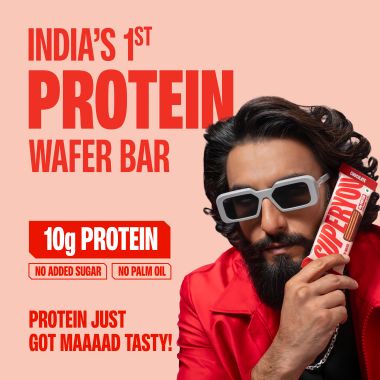 SuperYou: Chocolate Protein Wafer Bars (Pack of 10)|10g Protein, 3g Fiber, No Added Sugar 400g