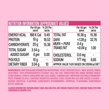 SuperYou: Strawberry Protein Wafer Bars (Pack of 10)|10g Protein, 3g Fiber, No Added Sugar 400g