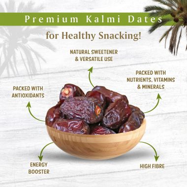 Fabeato: Premium Kalmi Dates/Khajoor 400g  Rich Source of Potassium & IronNaturally SweetNo Added Sugar.