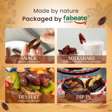 Fabeato: Premium Kalmi Dates/Khajoor 400g  Rich Source of Potassium & IronNaturally SweetNo Added Sugar.