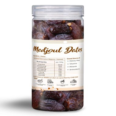 Fabeato: Jumbo Medjoul (Medjool)  Dates 400g 100% Natural, No Additives, Khajur, Khajoor, Dry Dates.