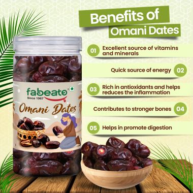 Fabeato: Omani Dates 400g  Khajur Dry Fruits Premium Khajoor