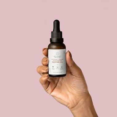 Juicy Chemistry: Castor Oil,30 Ml|100% Pure,Virgin,Cold Pressed&Certified Organic Carrier Oil|Boost Hair Growth For Thicker,Fuller&Stronger Hair|100% Natural For Eyebrows&Eyelashes Growth