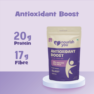 Nourish You: Antioxidant Boost 7 in 1 Super Seed Mix - 100g ( Sunflower seeds, chia seeds, flax seeds, sesame seeds, pumpkin seeds, cranberries, and goji berries )