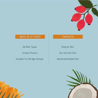 Juicy Chemistry: Rosehip, Coconut & Calendula Rash Balm, 25gm, Certified Organic Baby Rash Cream Balm, Natural Rash Cream for Baby, Calms diaper rash, Moisturises & Soothes Suitable for Sensitive Skin