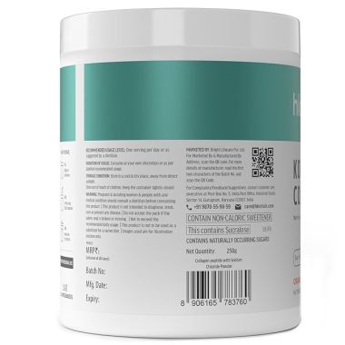 HK Vitals: Pure Korean Skin Marine Collagen Powder - Type 1 Collagen Supplement for Women & Men, Promotes Healthy Skin, Hair & Nails (Orange, 250 g)