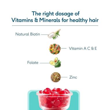 HK Vitals: Hair Strength Gummies, Biotin from Sesbania Extract, with Zinc, Vitamin C, A, and E, Vegan, Gluten Free, for Healthier Skin, Hair, and Nails, Strawberry, 30 Biotin Gummies