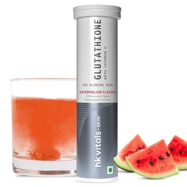 HK Vitals: Glutathione - 15 Effervescent Tablets | Glutathione Tablets with Vitamin C & E, for Skin Glow & Hydration, No Added Sugar, Watermelon Flavour