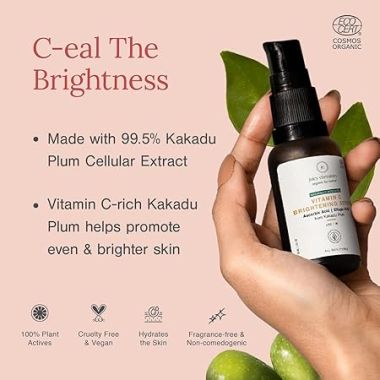 Juicy Chemistry: Vitamin C Brightening Serum, 30 ml | Natural Vitamin C Serum for Glowing, Brighter & More Radiant Skin | Beginner Friendly Potent, Bioavailable Serum | Cruelty-free & 100% Vegan