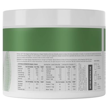 HK Vitals: Skin Radiance Veg Collagen Powder, 120g (Orange) | Vegetarian Collagen Supplements for Women & Men with Biotin, Vitamin C, E, Sodium Hyaluronate, for Healthy Skin, Hair & Nails