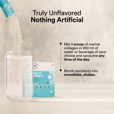 Wellbeing Nutrition: Pure Korean Marine Collagen Supplements for Women & Men | Clinically Proven Type 1 & 3 Hydrolyzed Peptides | For Anti-Aging, Radiant Skin & Hair Growth | Unflavored - 6 Sachets