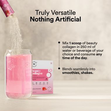 Wellbeing Nutrition: Beauty Korean Marine Collagen | Type 1 & 3 Peptides, Hyaluronic Acid, Astaxanthin, Biotin, Vit C | Hydration, Elasticity, Hair Growth, Anti-aging | Strawberry Watermelon 6 Sachets