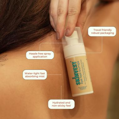 Skinvest: Bye Bye Bumps Exfoliating Mist 50ml | Treats Ingrown hair, Strawberry skin, Razor bumps post waxing/shaving, Acne, Itchiness, Uneven skin texture | All Skin Types - for Men & Women