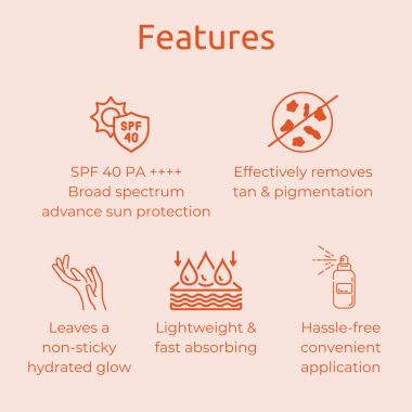 Skinvest: Light it up Sunscreen body spray - SPF 40 PA ++++ 100ml | with Kumkumadi Tailam | De-tans & Hydrates | Brightens Skin Tone | Removes Pigmentation | For All Skin Types | No white cast | No alcohol | Dermatologist Tested