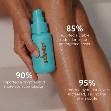 Skinvest: Light it up Sunscreen body spray - SPF 40 PA ++++ 100ml | with Kumkumadi Tailam | De-tans & Hydrates | Brightens Skin Tone | Removes Pigmentation | For All Skin Types | No white cast | No alcohol | Dermatologist Tested