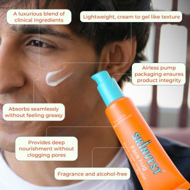 Skinvest: Face Hug Face Moisturiser | For All Skin type | Barrier Repair Moisturizer with 70% Rice water