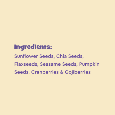 Nourish You: Antioxidant Boost 7 in 1 Super Seed Mix - 100g ( Sunflower seeds, chia seeds, flax seeds, sesame seeds, pumpkin seeds, cranberries, and goji berries )