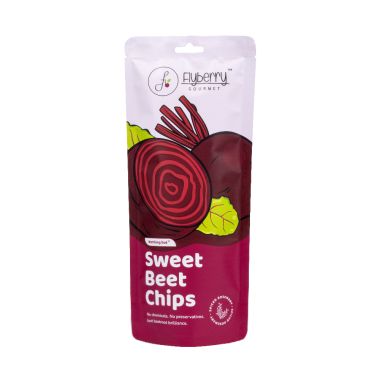 Flyberry Gourmet: Healthy Vacuum Fried Beet Chips, (Pack of 3x25g) | Less than 5% oil