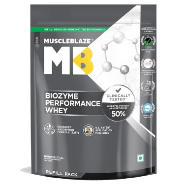 HK Vitals: Biozyme Performance Raw Whey Protein | Clinically Tested 50% Higher Protein Absorption | Informed Choice UK, Labdoor USA Certified & US Patent Filed EAF® (Unflavoured, 1 kg / 2.2 lb)