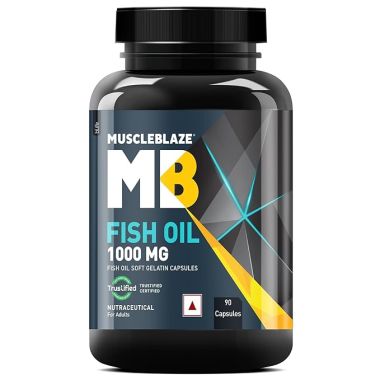 HK Vitals: Omega 3 Fish Oil, 90 Capsules Trustified Certified for Accuracy & Purity, 1000mg Omega 3 with 180mg EPA & 120mg DHA