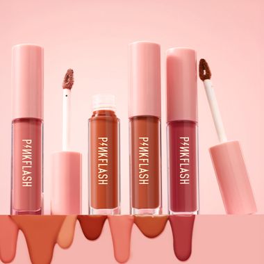 Pinkflash: L01 Melting Matte Lipcream-N05# Cookies
